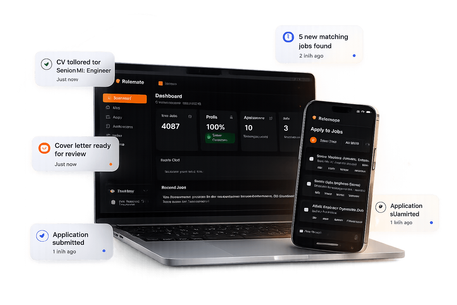RoleMate running on desktop and mobile
